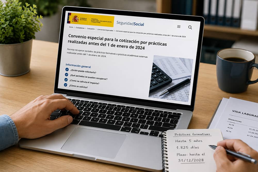 Guía para recuperar años de cotización por antiguas prácticas formativas